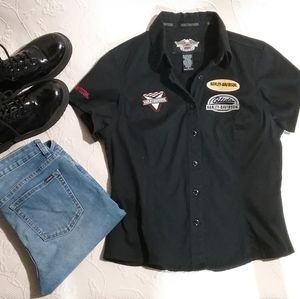 H.D.  button-up shirt size S